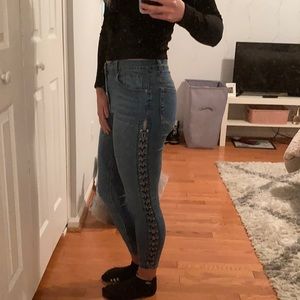 Lace up jeggings
